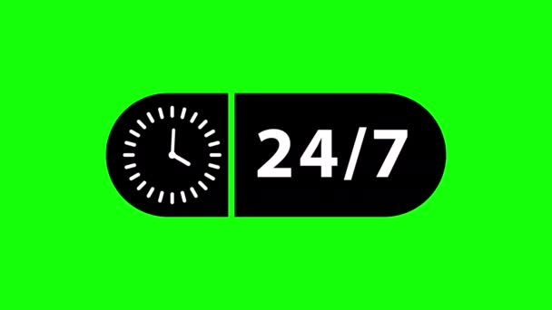 Stunden Tage Woche Zahlen Uhr Animation — Stockvideo