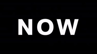 Renkli ve arıza efektli Şimdi Hareketli metni aç.