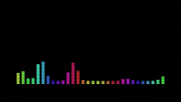 Audio Spectrum Glow Simulatie Gebruiken Voor Muziek Computer Berekenen Meerkleurige — Stockvideo