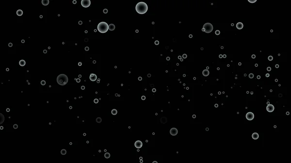 Абстрактный Черно Белый Пузырь Фоне Распределение Пузырьков Красивые Сферы Отражением — стоковое фото