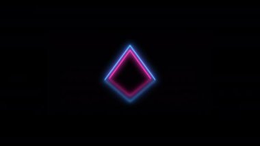 Neon üçgenler ile arka plan. Sorunsuz döngü