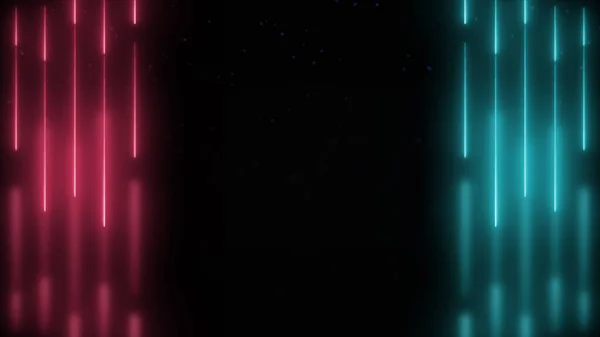 Abstrakcyjne Neonowe Tło Kolorowymi Wiązkami Światła Jasną Animacją Laserową Oraz — Zdjęcie stockowe