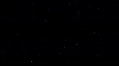 Parlak yıldızların kusursuz döngüsü siyah arkaplanda canlandırma.