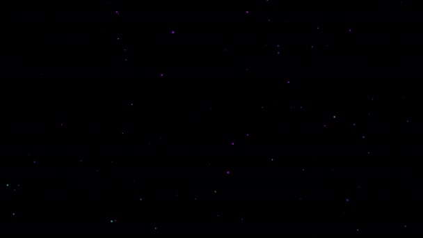 黒を背景に輝く星のアニメーションのシームレスなループ — ストック動画