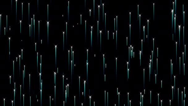 Shooting Stars Comet Trails Prachtige Nachtelijke Hemel Ruimte Achtergrond Animatie — Stockvideo
