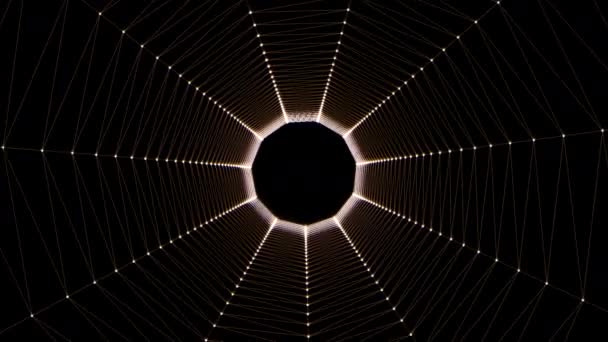 Animasyon Tünel Hız Çizgileri Siyah Arkaplan Üzerinde Etkisi — Stok video