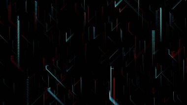 Renkli hareketli çizgileri olan teknoloji gerilemesi