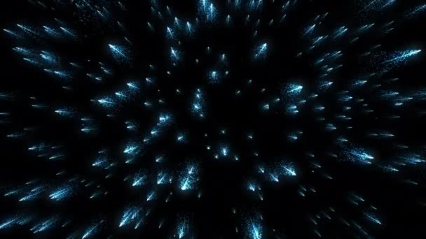 Cielo Espacial Meteoritos Velocidad Luz Starfield — Vídeos de Stock