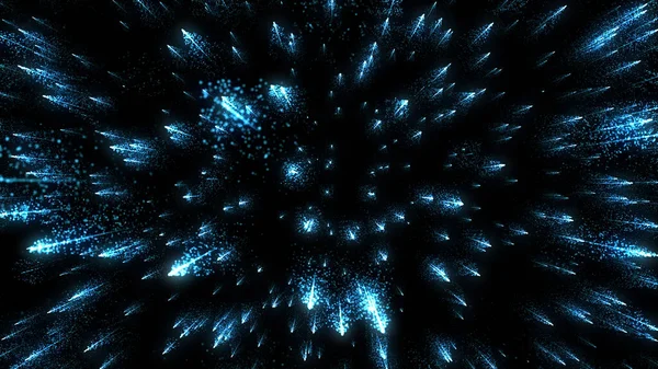 Soyut Mavi Işık Parçacıkları Arkaplanı — Stok fotoğraf