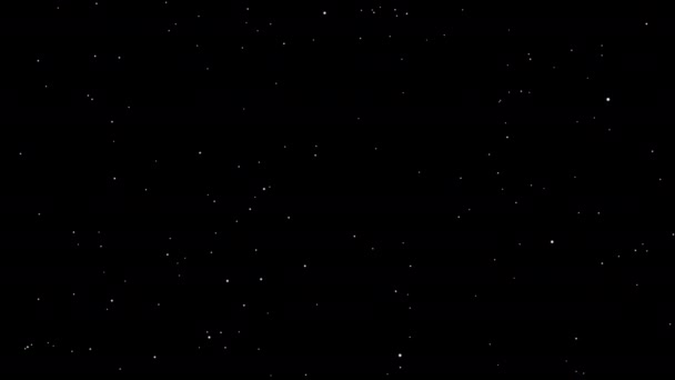 Imágenes Vídeo Movimiento Animación Estrellas Brillantes Sobre Fondo Negro Cielo — Vídeos de Stock
