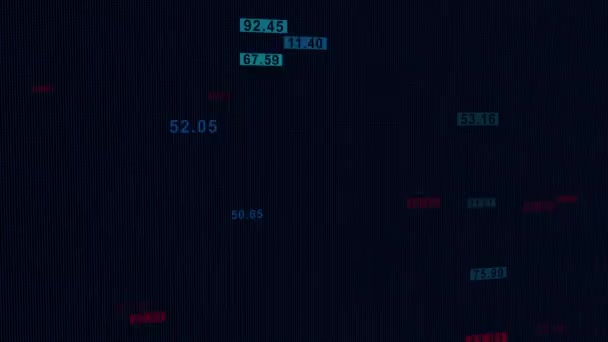 Цифровой Бинарный Код Сеть Бинарных Кодов Данных Цикл — стоковое видео