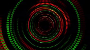 Soyut ışık dairesi veri teknolojisi fütüristik tasarım animasyonu