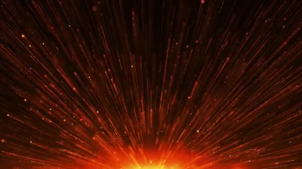 Zburând Particule Aurii Strălucitoare Animație Praf Puncte Strălucitoare Efect Bokeh — Videoclip de stoc