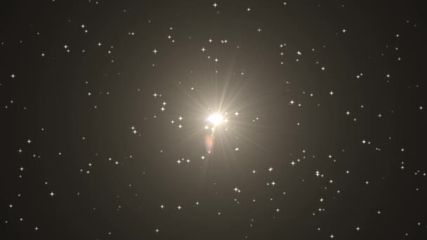 Světla Hvězda Nebe Prostor Pozadí Optické Světlice Hvězdy — Stock video