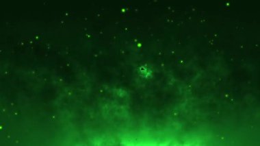 Yeşil Duman Bulutları Döngü Hareketi Arkaplanı
