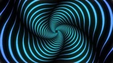 Dinamik Dönen Şablonlar Parlak Mavi ve Siyah Tonlarda Büyüleyici Görsel Deneyimler Oluşturur