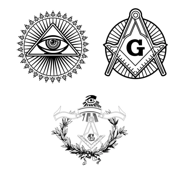 Вектор Логотипа Свободных Каменщиков — стоковый вектор