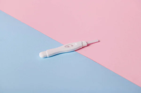 View Inkjet Pregnancy Test Two Bars Showing Positive Reaction Female — Stock Photo, Image