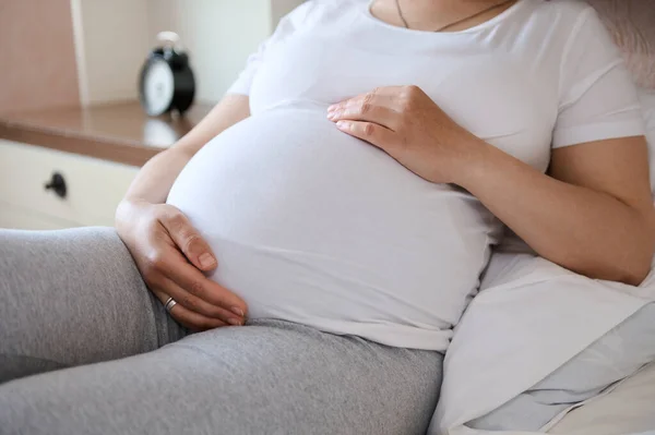 Kehamilan Kesehatan Konsep Prokreasi Ibu Perut Hamil Ibu Yang Penuh — Stok Foto