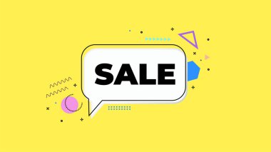 Satılık Konuşma Baloncuğu Pankartı. Terfi Fiyatı Teklif İmzası