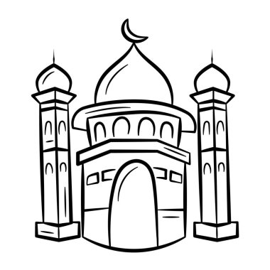 Cami Eli Resim Simgesi. Özet İslami Simge Koleksiyonları