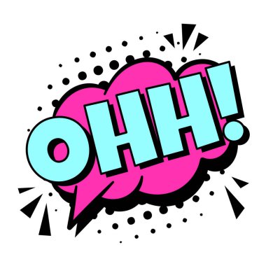 Ohh Metin Komedi İfadesi Klasik Pop Sanat Çizgi Romanları Konuşması