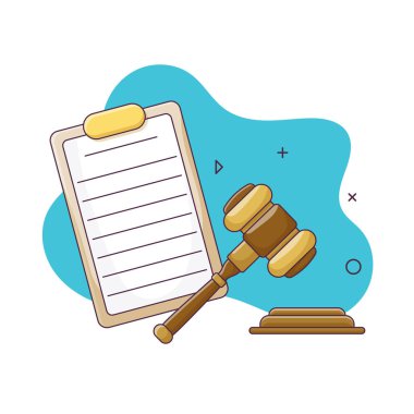 Hukuk ve Adalet Hukuki Tavsiyesi, Gavel ve Kağıt simgesi