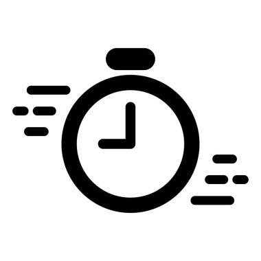 Hızlı Teslimatçı Simgeyi Doldur. Siyah ve Beyaz Saha İzleme Sembolü