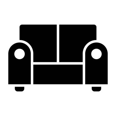 Simgeyi Doldur Kanepesi. Siyah ve Beyaz Mobilya Sembolü