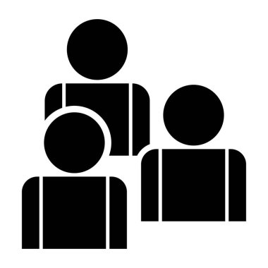 İnsanlar Grubu Simgeyi Doldur. Siyah ve Beyaz Halkın Takım Sembolü