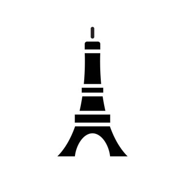 Eyfel Kulesi Simge Doldur. Siyah ve Beyaz Eyfel Kulesi Sembolü
