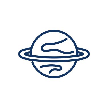 Uzay Hat Simgesi Gezegeni. Düzenlenebilir Darbe Jüpiter Özet İşareti