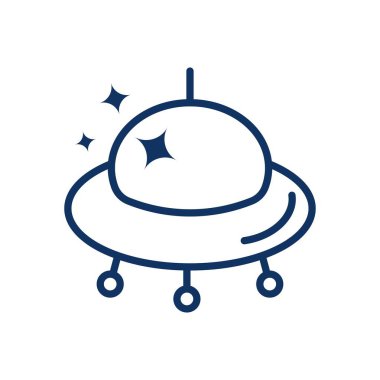 Ufo Hattı Simgesi. Düzenlenebilir Çarpışma Ufo Uzay Gemisi Ana Hattı İmzası