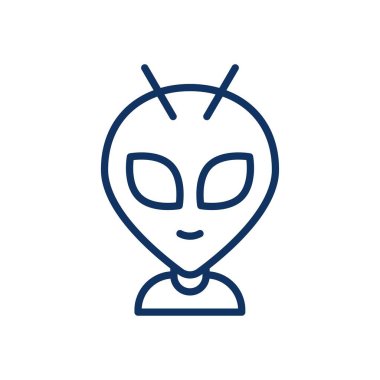 Uzaylı Hat Simgesi. Düzenlenebilir Çarpışma Uzaylı Dış Hattı İşareti