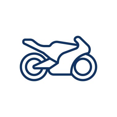 Motosiklet Hattı Simgesi. Düzenlenebilir Çarpışma Motosiklet Taslak İşareti