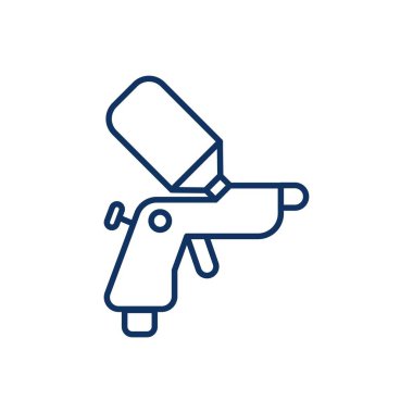 Sprey Silah Simgesi. Düzenlenebilir Otomobil Spreyi Silah Boyama Sembolü Çizim Biçimi