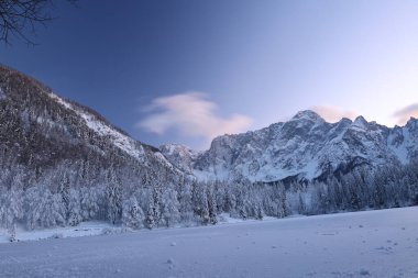 Cold evening at the lakes of Fusine