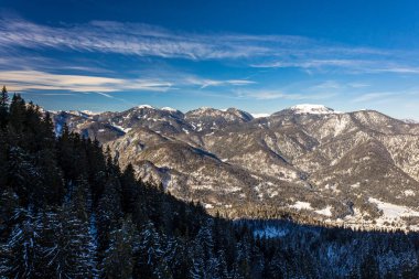 Kış öğleden sonra Lussari, Tarvisio Camporosso, Friuli Venezia Giulia, İtalya