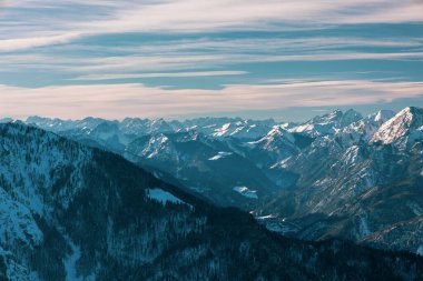 Kış öğleden sonra Lussari, Tarvisio Camporosso, Friuli Venezia Giulia, İtalya