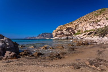 Beautiful day at the Camel Beach in kos island, greece