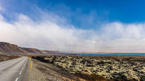 Soleil Donne Toujours Une Belle Atmosphère Fin Hiver Iceland — Photo