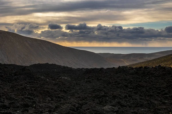 Trilha Para Lava Fagradalsfjall Islândia — Fotografia de Stock