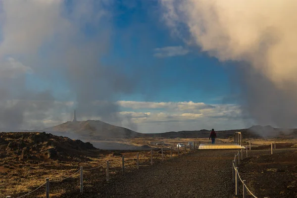Indústria Geotérmica Muito Importante Para Energia Islândia — Fotografia de Stock
