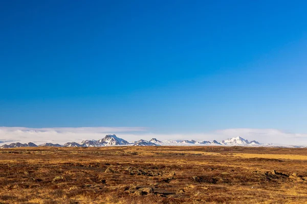 Снег Лед Водопада Чайлфосс Исландии — стоковое фото