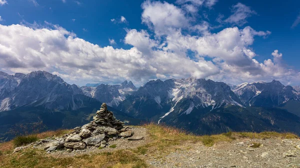 Zonnige Dag Dolomiti Van Sesto Trentino Alto Adige Italië — Stockfoto