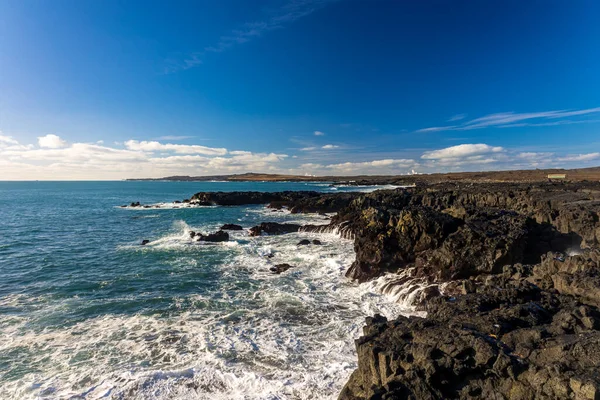 Den Vackra Stranden Islandet Kall Marsch Dag — Stockfoto