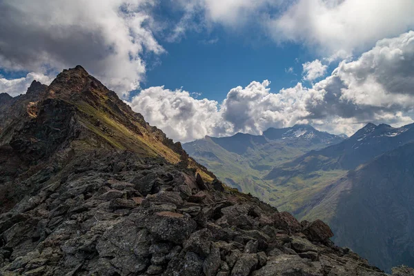 stock image The beautiful valley in front of the Gran Paradiso in a summer day