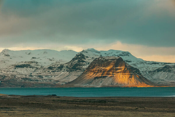 Iceland in a cold march day