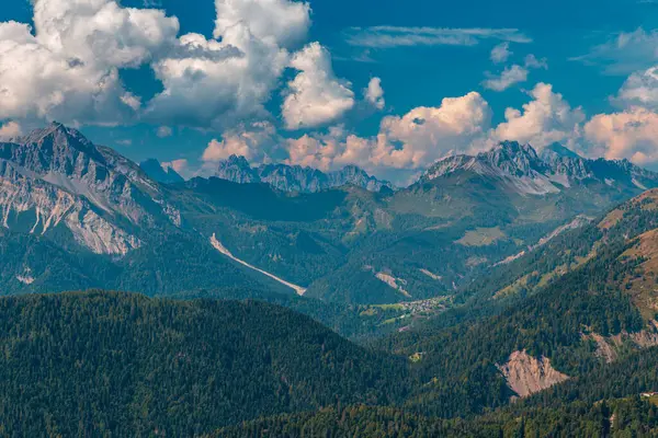 Septembersonniger Tag Den Alpen Friaul Julisch Venetiens Italien Stockbild
