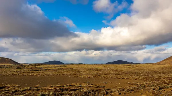 Тропа Лаве Фаградальсфьоль Исландия Лицензионные Стоковые Фото